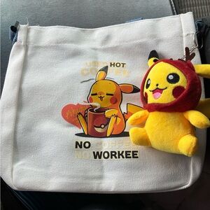 Pokemon Pikachu Tote Bag with Plush - Yellow and Red